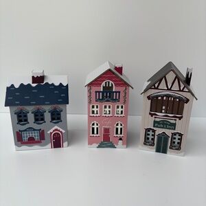 Target Bullseye Playground Paper Christmas Village 3‎ Houses Dollar Spot